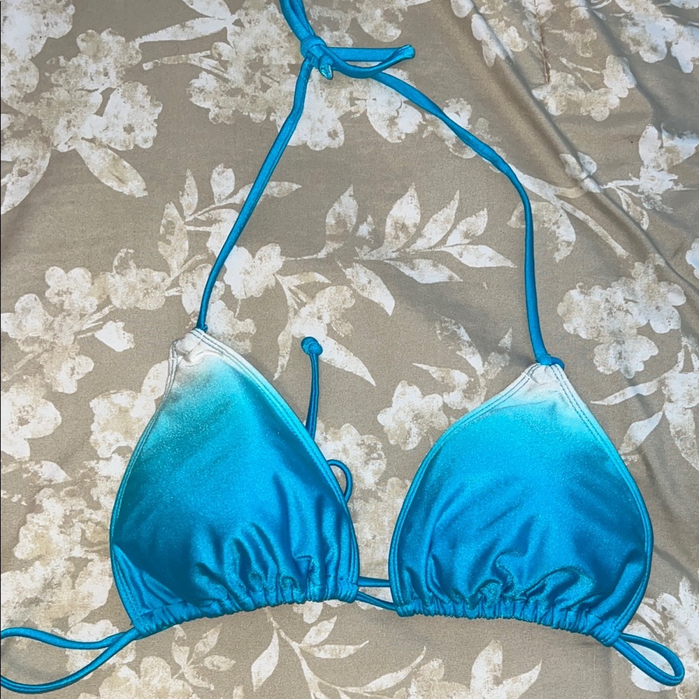 Vintage Aerie Blue Ombre Bikini Top Size XL